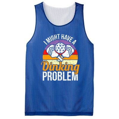 Vintage I Might Have A Drinking Problem Retro Pickleball Saying Gift Mesh Reversible Basketball Jersey Tank