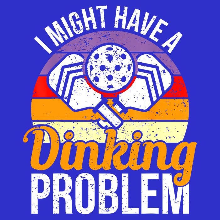 Vintage I Might Have A Drinking Problem Retro Pickleball Saying Gift Poster