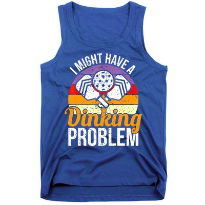 Vintage I Might Have A Drinking Problem Retro Pickleball Saying Gift Tank Top