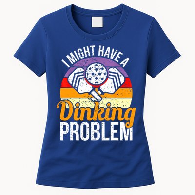 Vintage I Might Have A Drinking Problem Retro Pickleball Saying Gift Womens T-Shirt