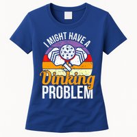 Vintage I Might Have A Drinking Problem Retro Pickleball Saying Gift Womens T-Shirt
