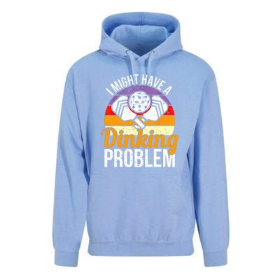 Vintage I Might Have A Drinking Problem Retro Pickleball Saying Gift Unisex Surf Hoodie