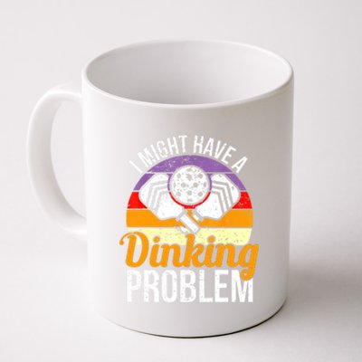 Vintage I Might Have A Drinking Problem Retro Pickleball Saying Gift Coffee Mug