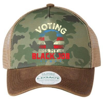 Voting Is My Black Job Retro Vintage Legacy Tie Dye Trucker Hat