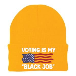 Voting Is My Black Job America Knit Cap Winter Beanie