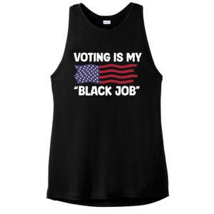 Voting Is My Black Job America Ladies PosiCharge Tri-Blend Wicking Tank