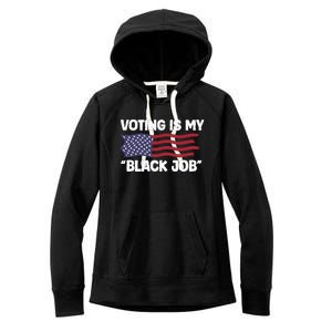 Voting Is My Black Job America Women's Fleece Hoodie