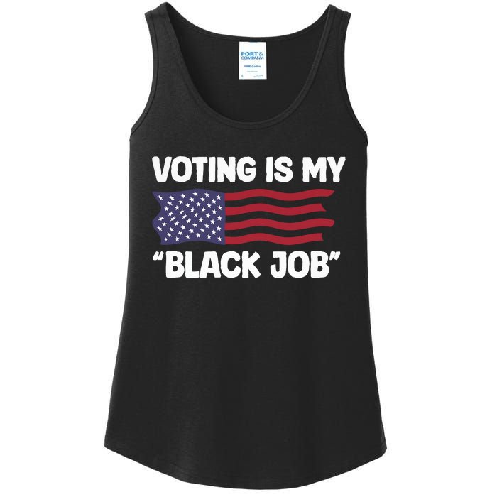 Voting Is My Black Job America Ladies Essential Tank