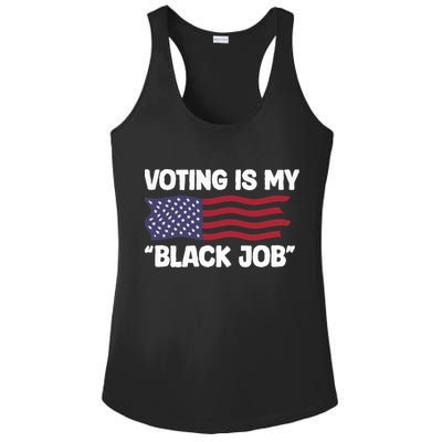 Voting Is My Black Job America Ladies PosiCharge Competitor Racerback Tank