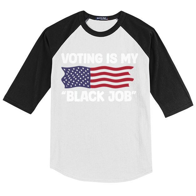 Voting Is My Black Job America Kids Colorblock Raglan Jersey
