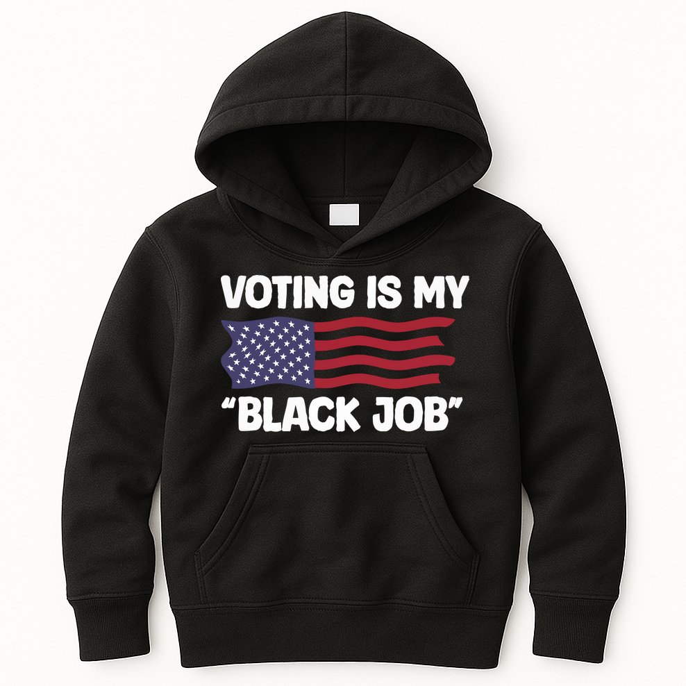 Voting Is My Black Job America Kids Hoodie