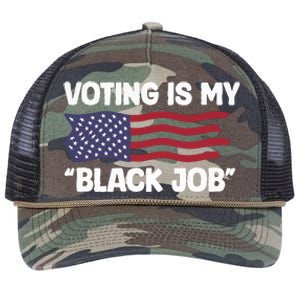 Voting Is My Black Job America Retro Rope Trucker Hat Cap