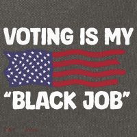 Voting Is My Black Job America Cotton Canvas Backpack