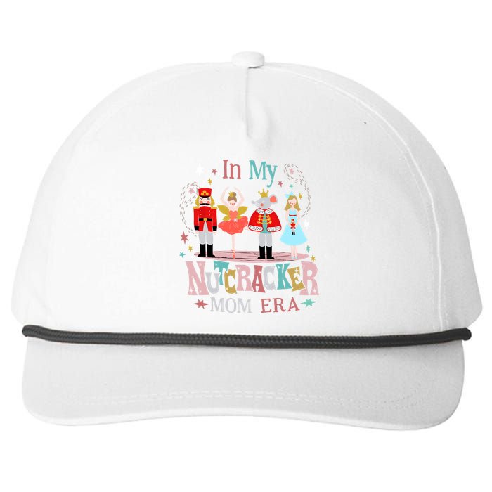 Vintage In My Nutcracker Mom Era Christmas Mom Xmas Snapback Five-Panel Rope Hat