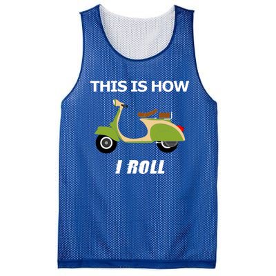 Vintage Italian Moped Gift This Is How I Roll Mesh Reversible Basketball Jersey Tank