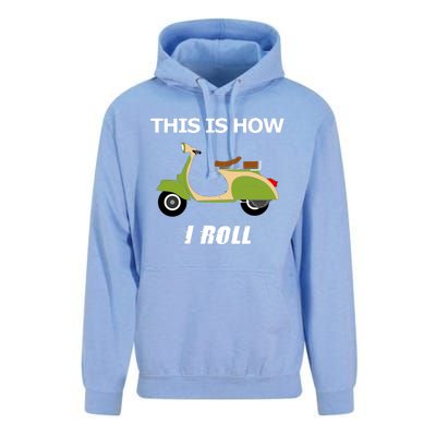 Vintage Italian Moped Gift This Is How I Roll Unisex Surf Hoodie