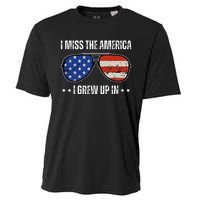 Vintage I Miss The America I Grew Up In Usa Flag Sunglasses Cooling Performance Crew T-Shirt