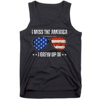 Vintage I Miss The America I Grew Up In Usa Flag Sunglasses Tank Top