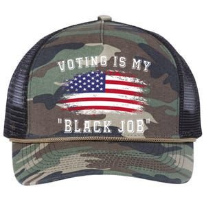 Voting Is My Black Job Retro Rope Trucker Hat Cap