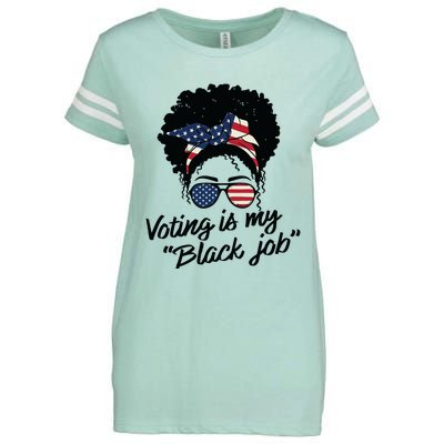 Voting Is My Black Job Women Enza Ladies Jersey Football T-Shirt