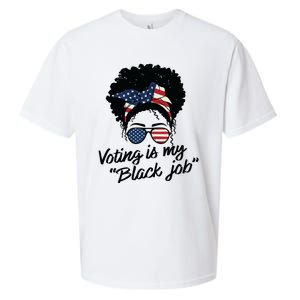 Voting Is My Black Job Women Sueded Cloud Jersey T-Shirt