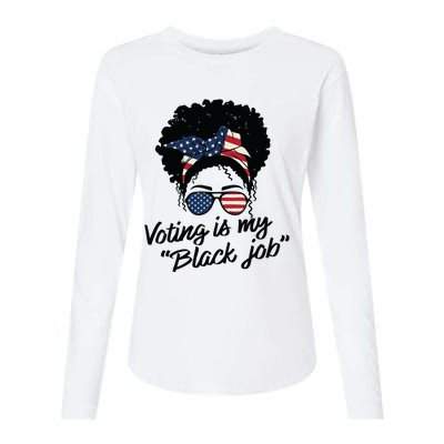 Voting Is My Black Job Women Womens Cotton Relaxed Long Sleeve T-Shirt