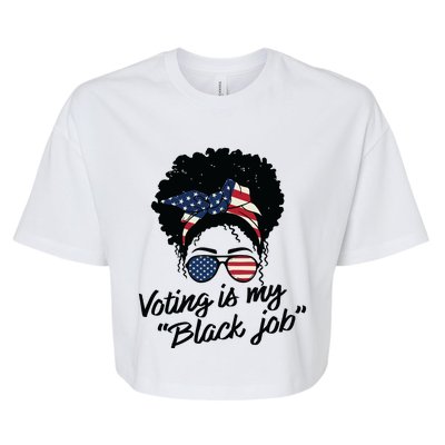 Voting Is My Black Job Women Bella+Canvas Jersey Crop Tee