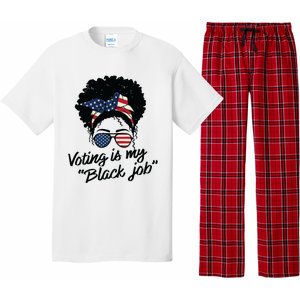 Voting Is My Black Job Women Pajama Set