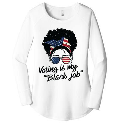 Voting Is My Black Job Women Women's Perfect Tri Tunic Long Sleeve Shirt