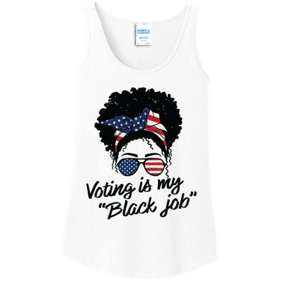 Voting Is My Black Job Women Ladies Essential Tank