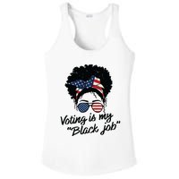 Voting Is My Black Job Women Ladies PosiCharge Competitor Racerback Tank