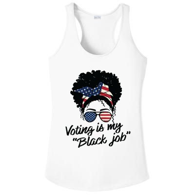 Voting Is My Black Job Women Ladies PosiCharge Competitor Racerback Tank