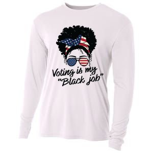 Voting Is My Black Job Women Cooling Performance Long Sleeve Crew