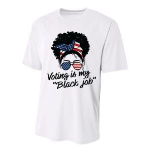 Voting Is My Black Job Women Performance Sprint T-Shirt