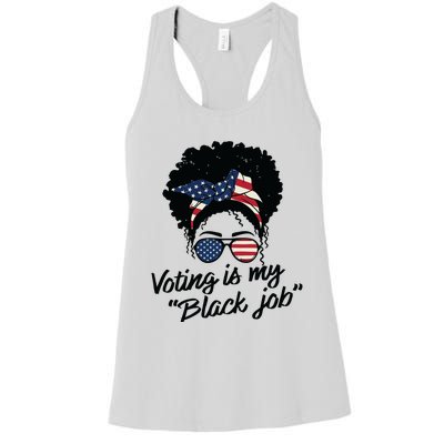 Voting Is My Black Job Women Women's Racerback Tank