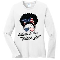 Voting Is My Black Job Women Ladies Long Sleeve Shirt