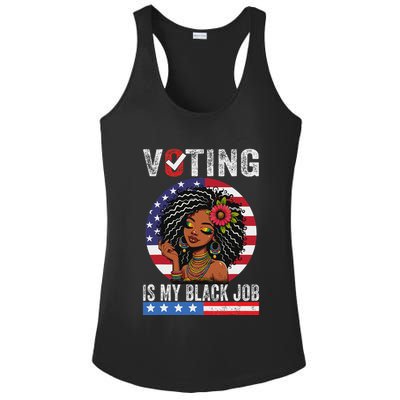 Voting Is My Black Job Ladies PosiCharge Competitor Racerback Tank