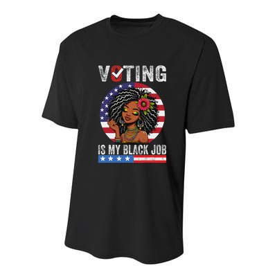 Voting Is My Black Job Youth Performance Sprint T-Shirt