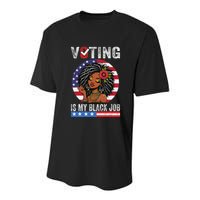 Voting Is My Black Job Youth Performance Sprint T-Shirt