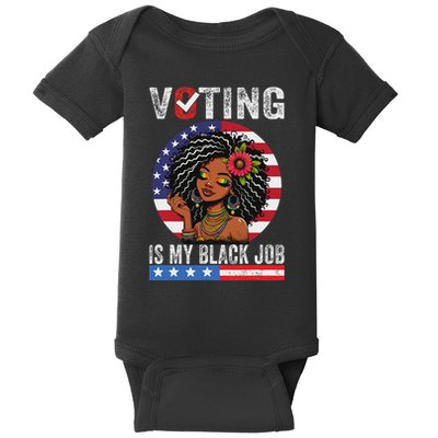 Voting Is My Black Job Baby Bodysuit