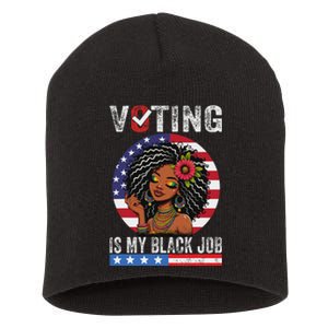 Voting Is My Black Job Short Acrylic Beanie