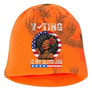 Voting Is My Black Job Kati - Camo Knit Beanie