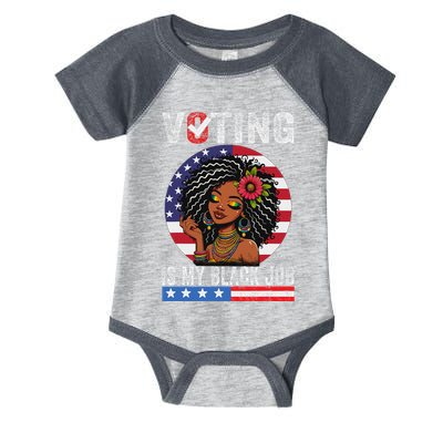 Voting Is My Black Job Infant Baby Jersey Bodysuit