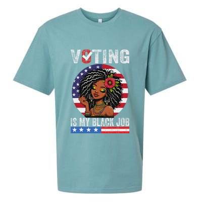 Voting Is My Black Job Sueded Cloud Jersey T-Shirt