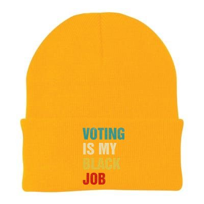 Voting Is My Black Job Women Gift Knit Cap Winter Beanie