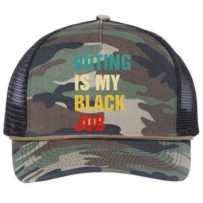 Voting Is My Black Job Women Gift Retro Rope Trucker Hat Cap