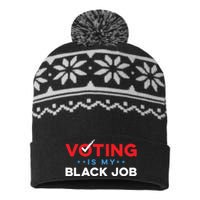 Voting Is My Black Job USA-Made Snowflake Beanie