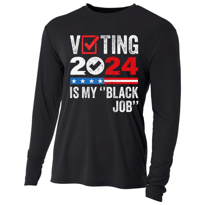 Voting Is My Black Job Gift Cooling Performance Long Sleeve Crew