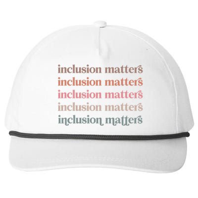 Vinatge Inclusion Matters Positive Diversity Kindness Matter Snapback Five-Panel Rope Hat