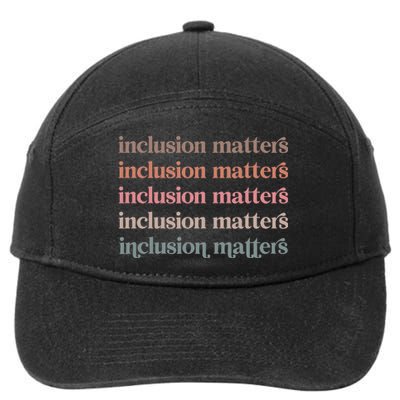 Vinatge Inclusion Matters Positive Diversity Kindness Matter 7-Panel Snapback Hat